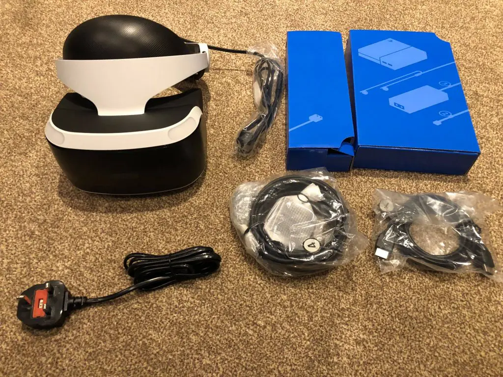 PlayStation VR PSVR headset box contents