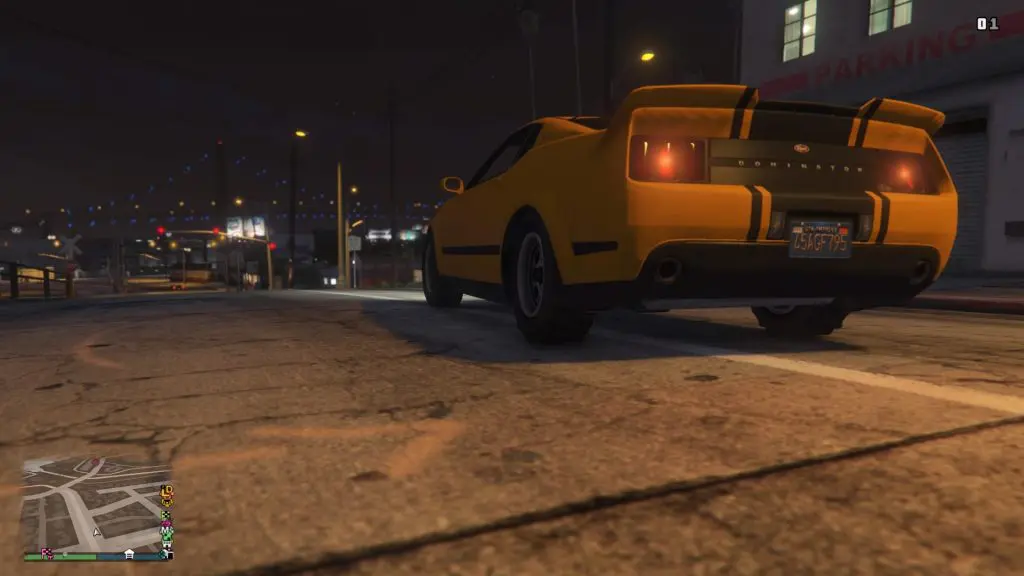 Grand Theft Auto Online Dominator at Night