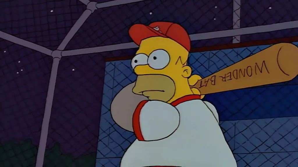 Homer in Batting Cage
