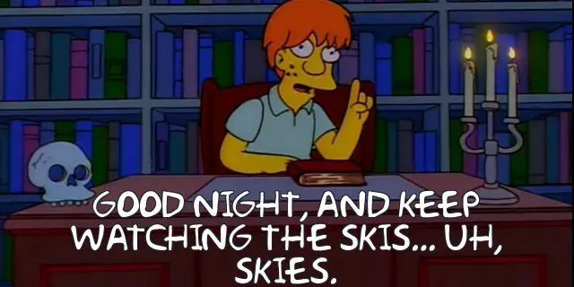 Simpsons skiies