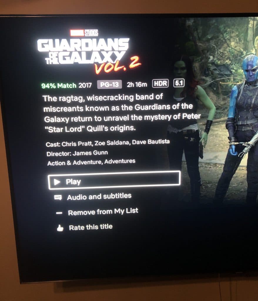 Guardians of the Galaxy 2 HDR