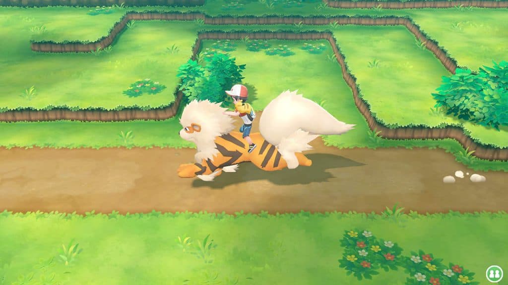 Riding pokemon Lets go
