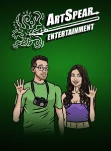Artspear's creators Rita and Joe