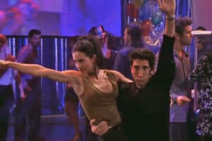 Monica and Ross get the routine down