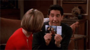 Mona and Ross in season 8's Christmas episode
