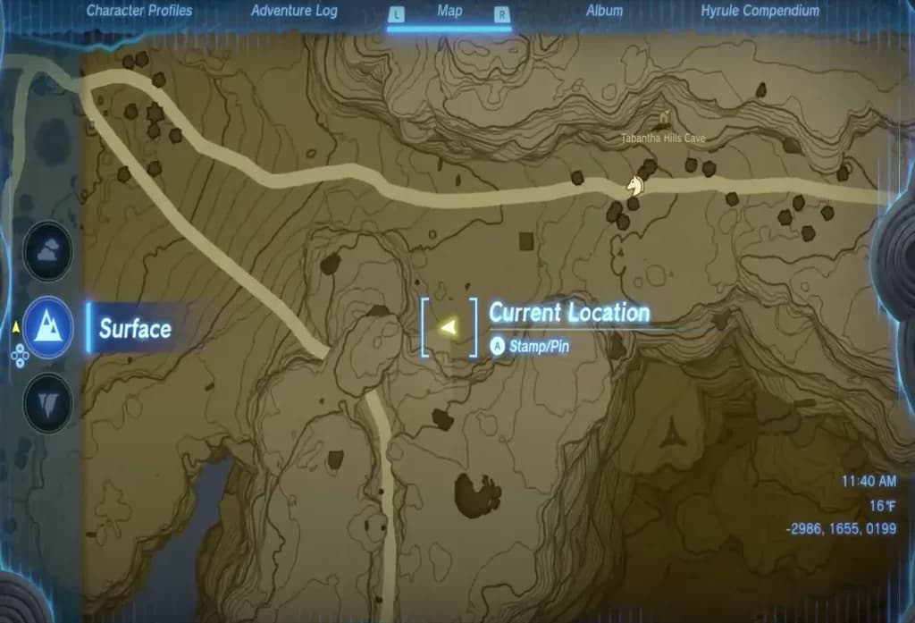 Brightcap Cave location.