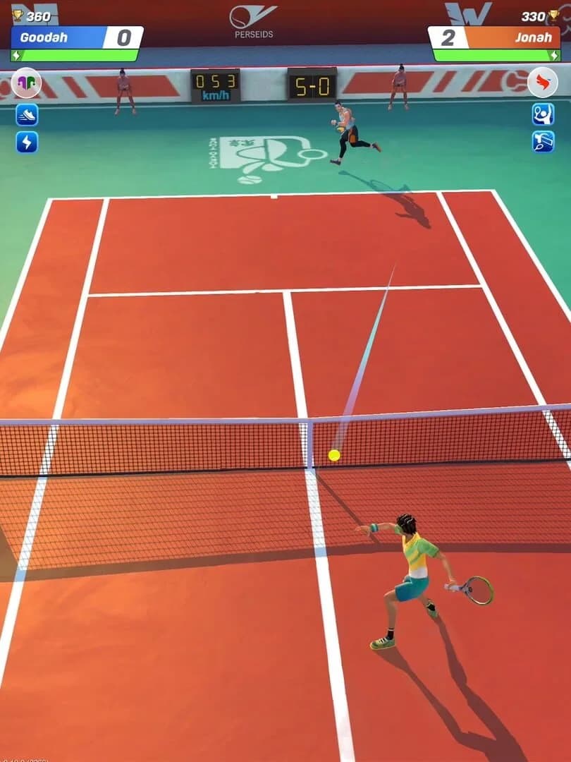 Tennis Clash character selection with custom avatars