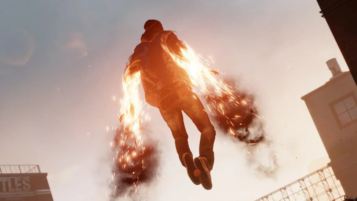 Delsin Rowe unleashing his neon powers in inFAMOUS: Second Son
