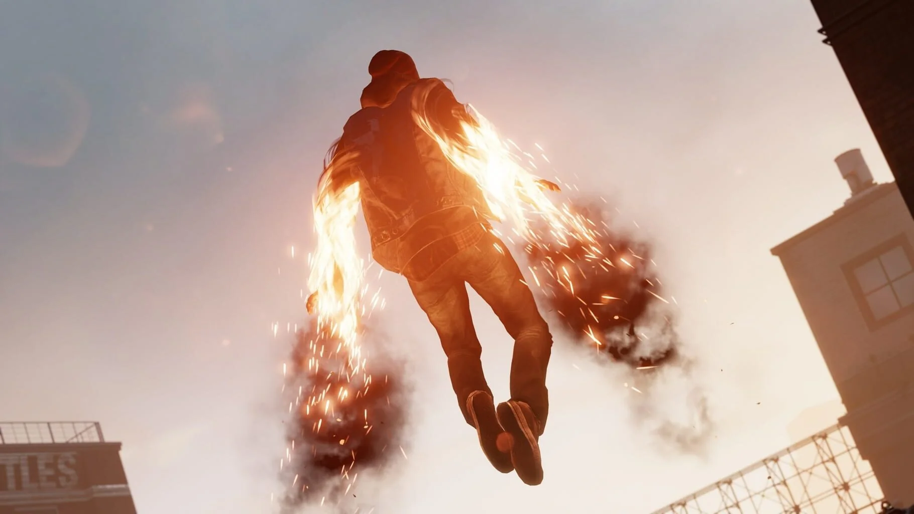 Delsin Rowe unleashing his neon powers in inFAMOUS: Second Son