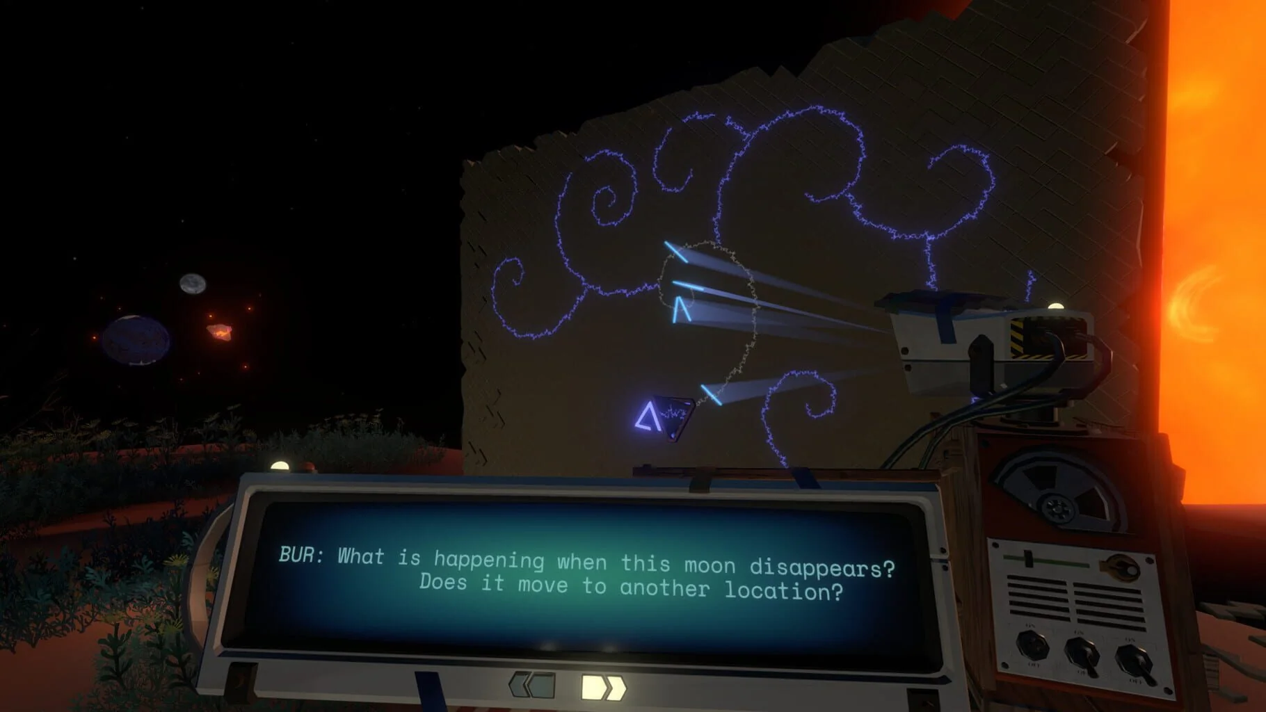 Outer Wilds screenshot showing space exploration
