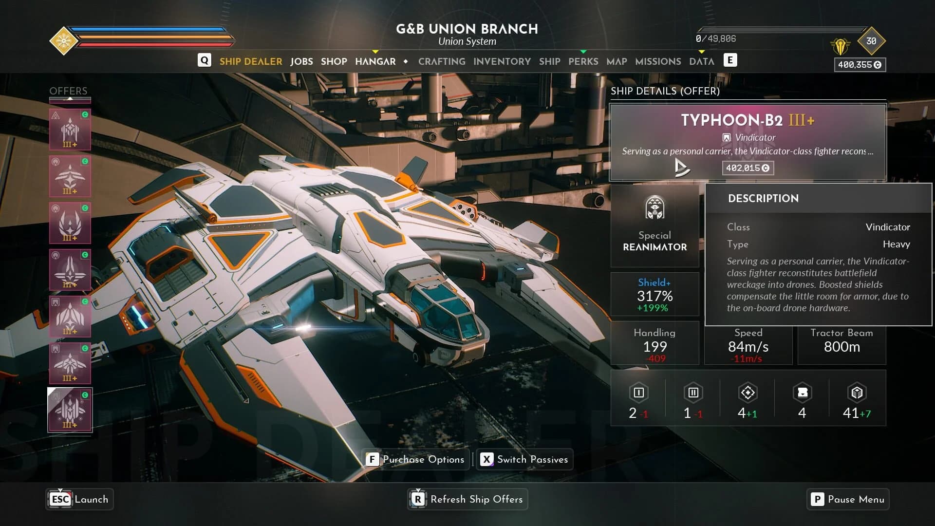 Starship approaching mysterious ruins in Everspace 2 DLC