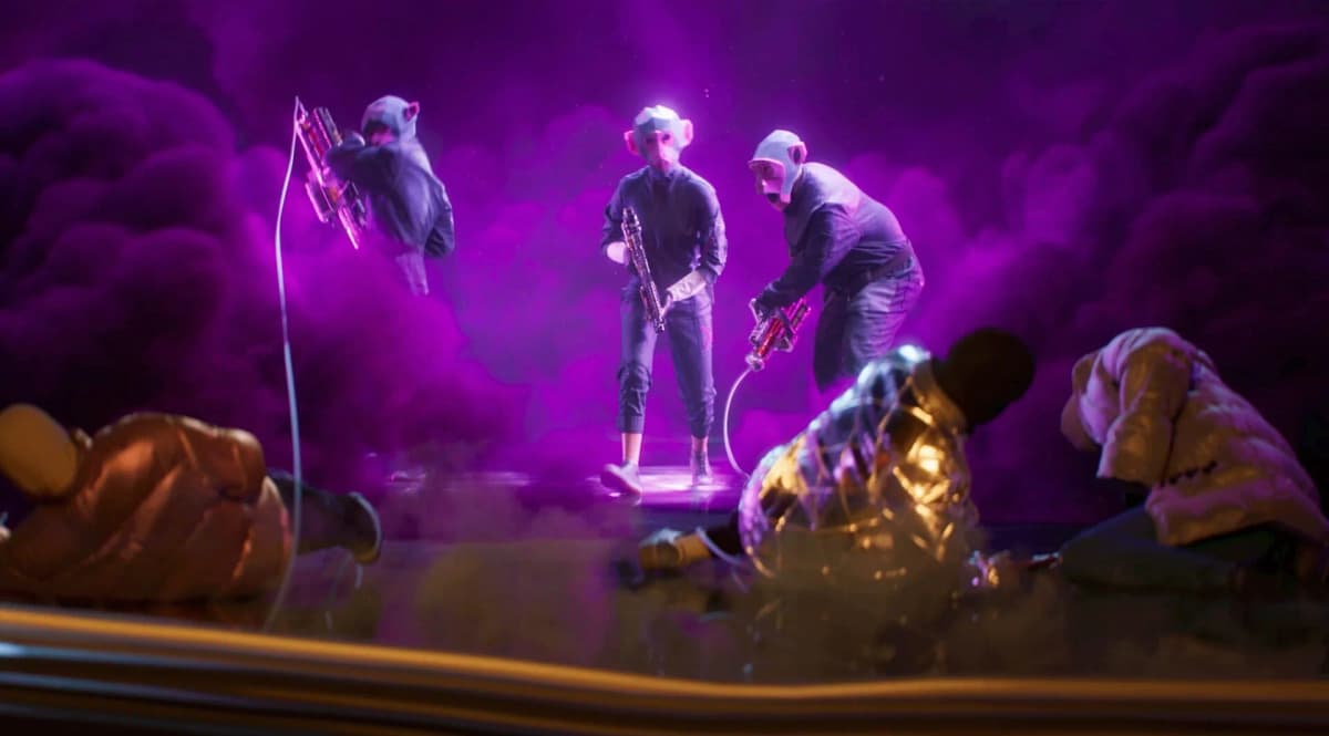 Stealthy action as a Fairgames crew sneaks past laser sensors