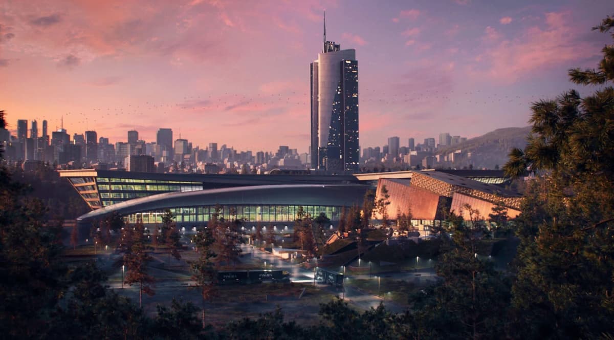 Players rappel into a vault in Fairgames