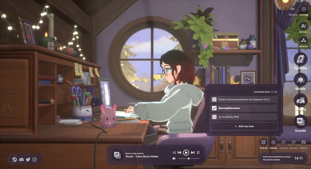 Screenshot from Spirit City: Lofi Sessions