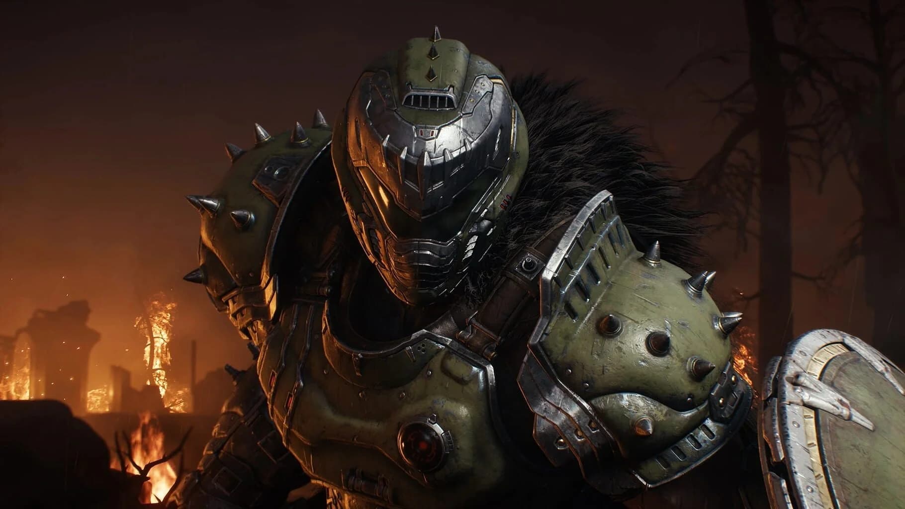 Doom: The Dark Ages Ultra/4K gameplay screenshot with maximal detail and effects.
