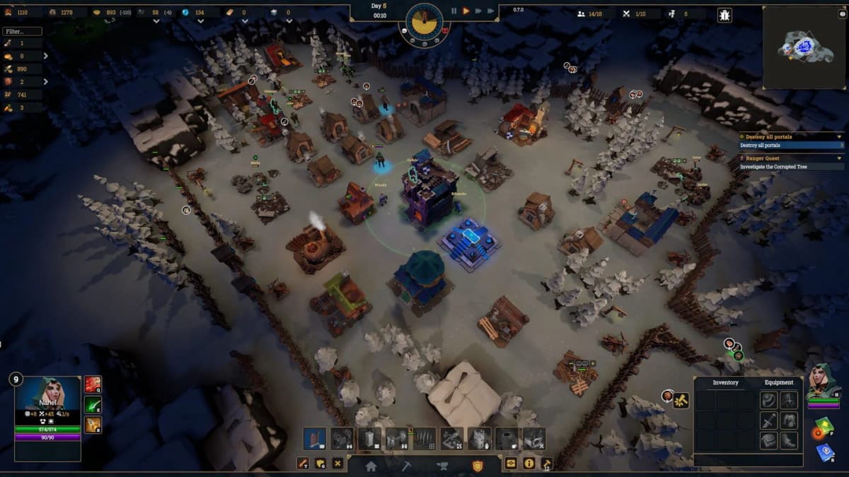 Darfall hero selection and city view