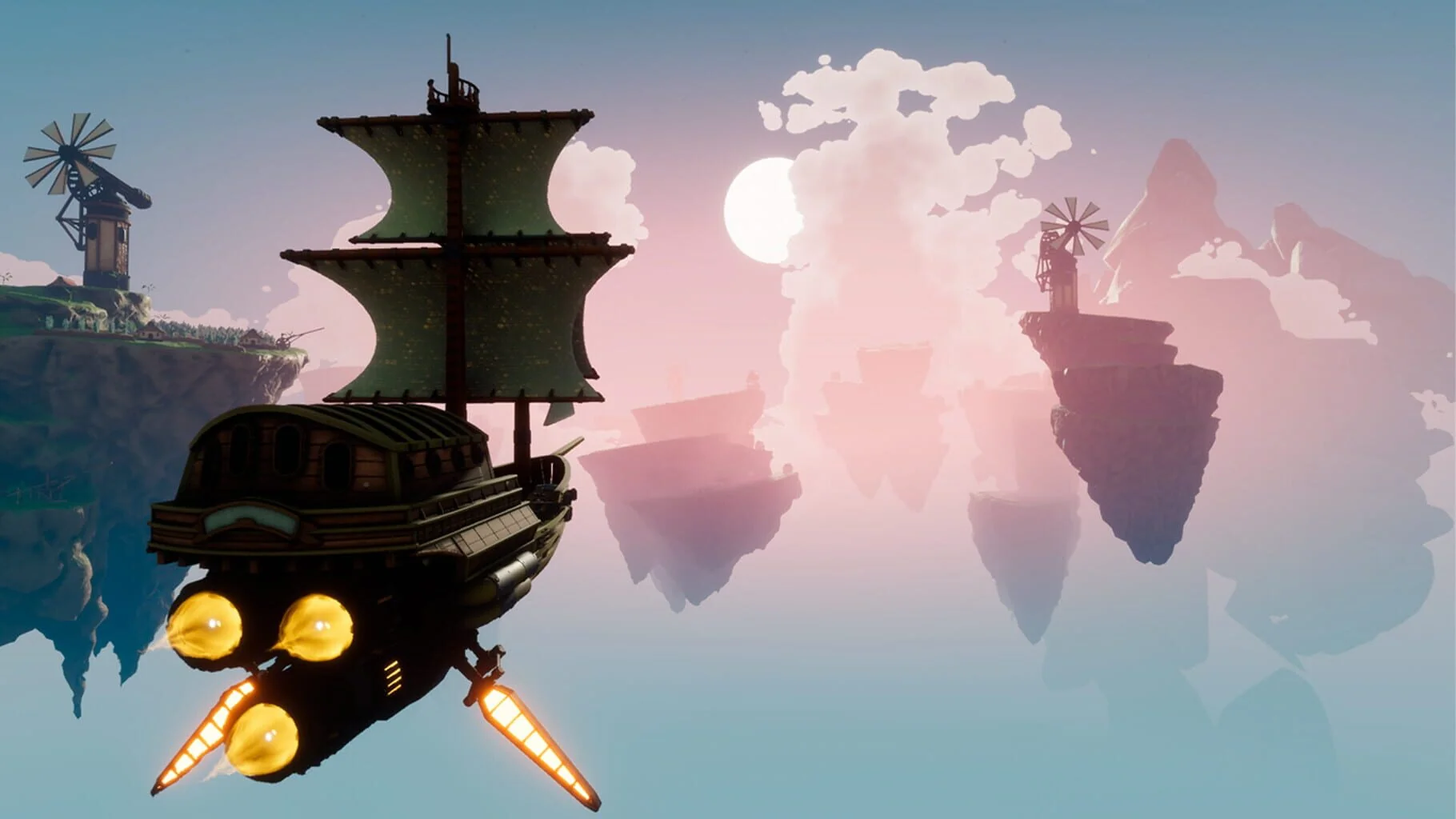 Screenshot of ship combat in Void Sails