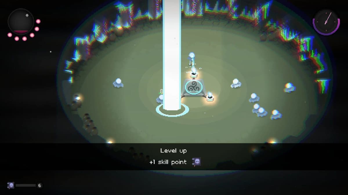 Death Kid upgrade screen: passive perks and abilities interface