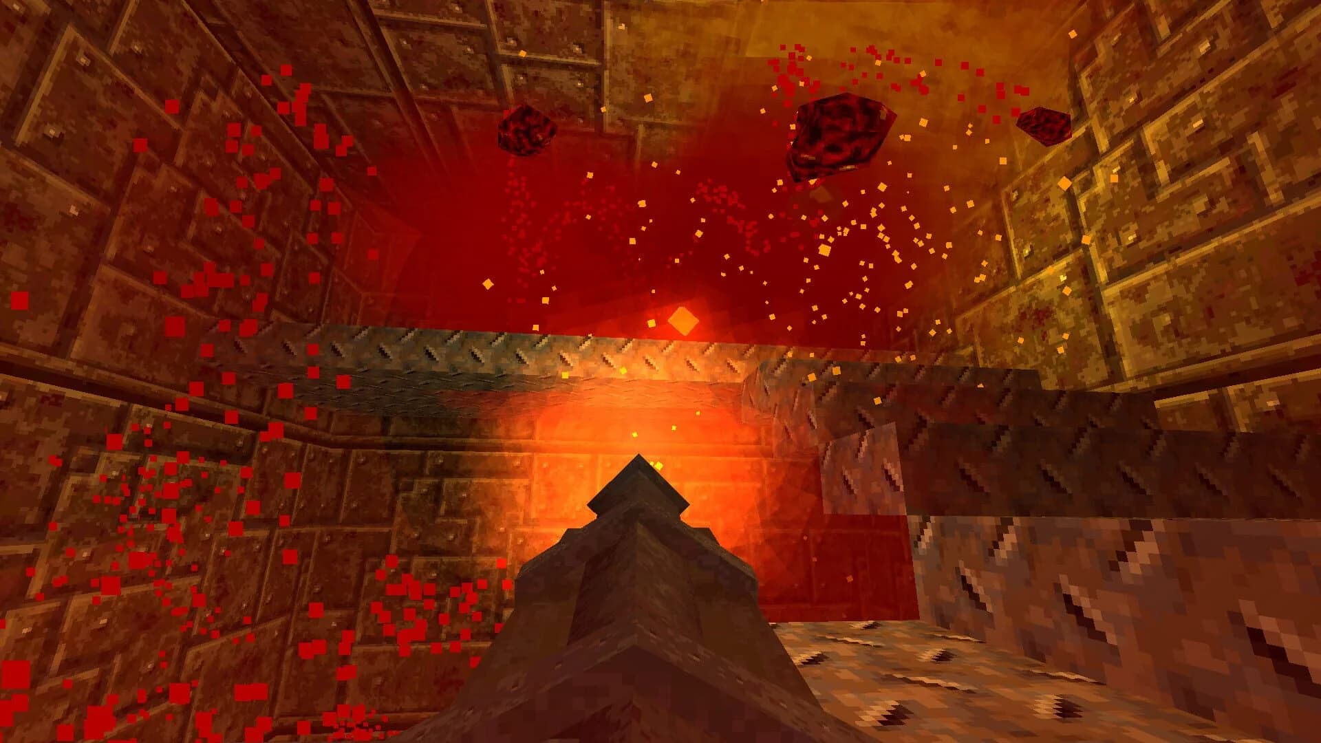 Intense combat action in Dusk, reminiscent of classic FPS titles