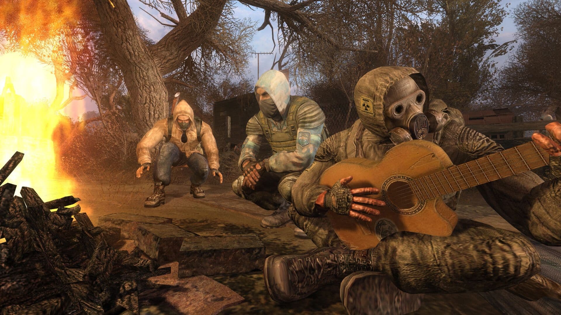 Screenshot from Stalker remaster showing in-game environment and player HUD.