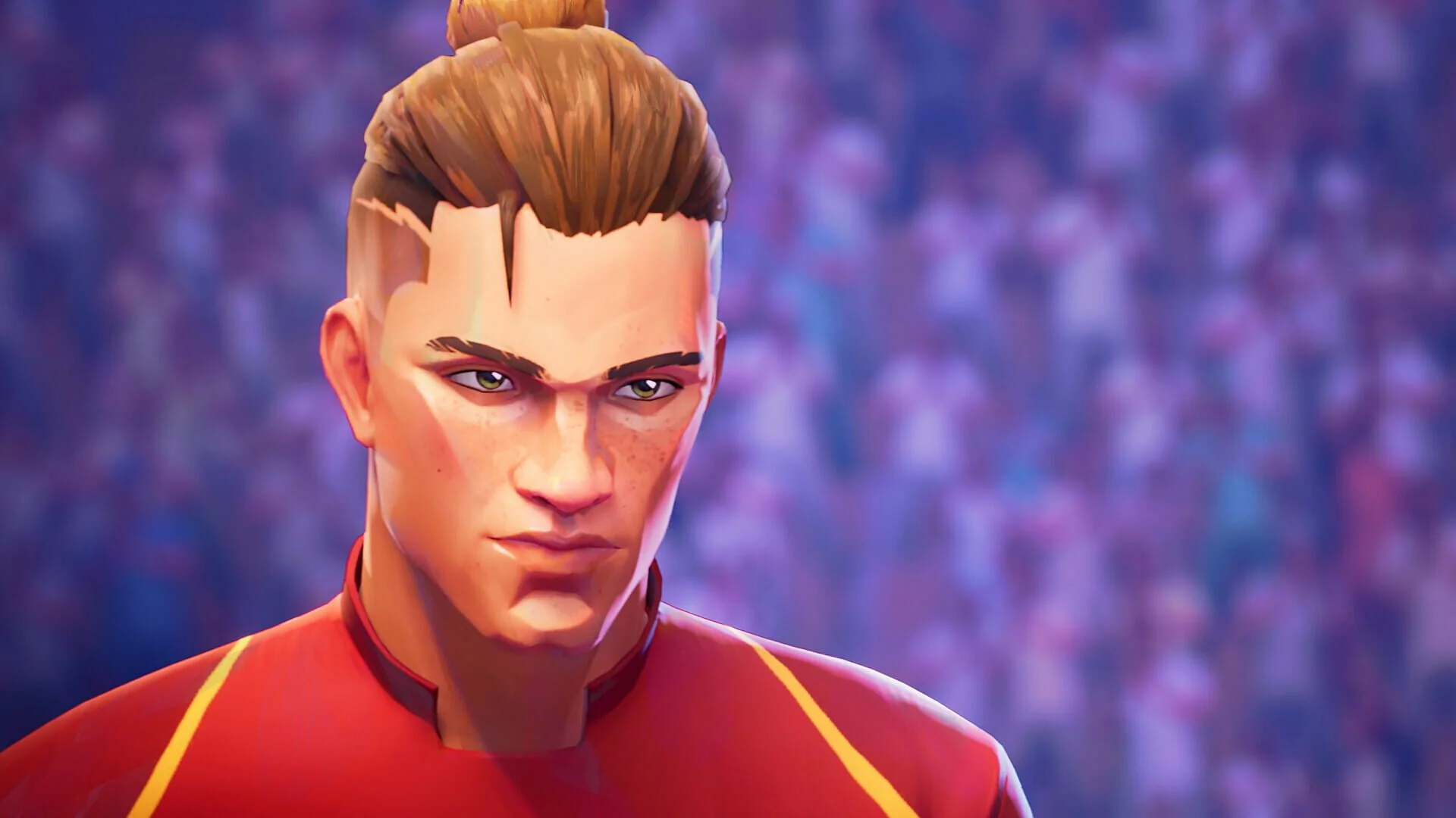 Rematch close-up - intense one-on-one action as a player lines up a shot