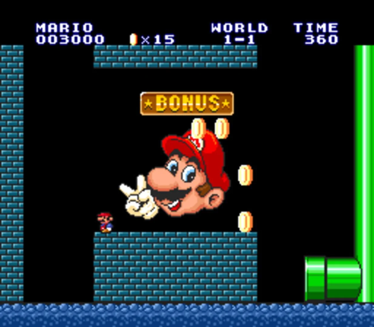 Screenshot from Super Mario Bros.