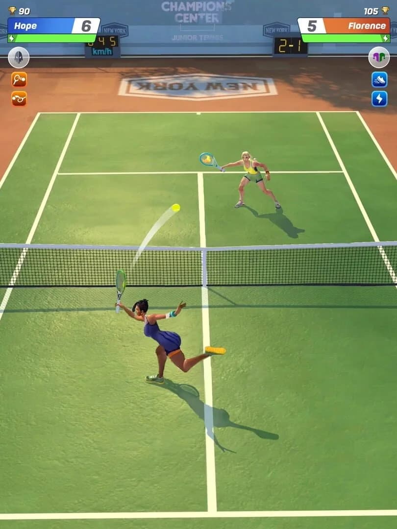 Atmospheric Tennis Clash stadium environment