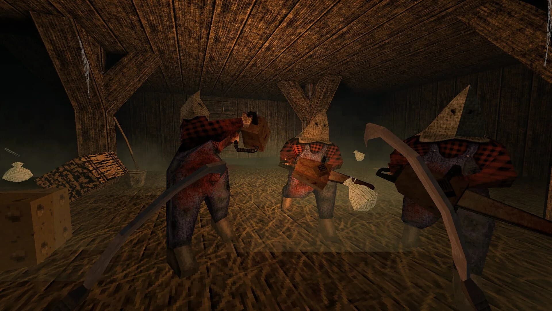 A twisted farm level from Dusk, echoing horror FPS classics