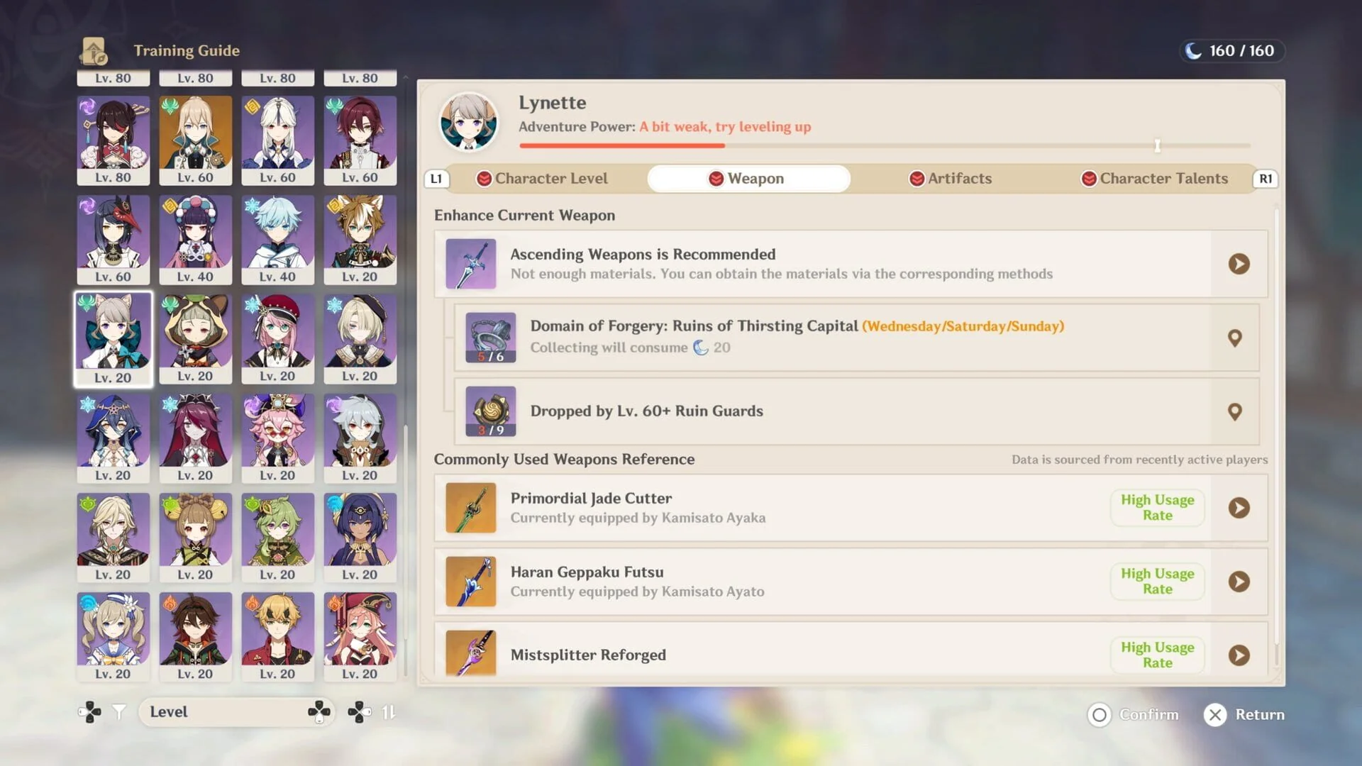 Screenshot from Genshin Impact: Blades Weaving Betwixt Brocade