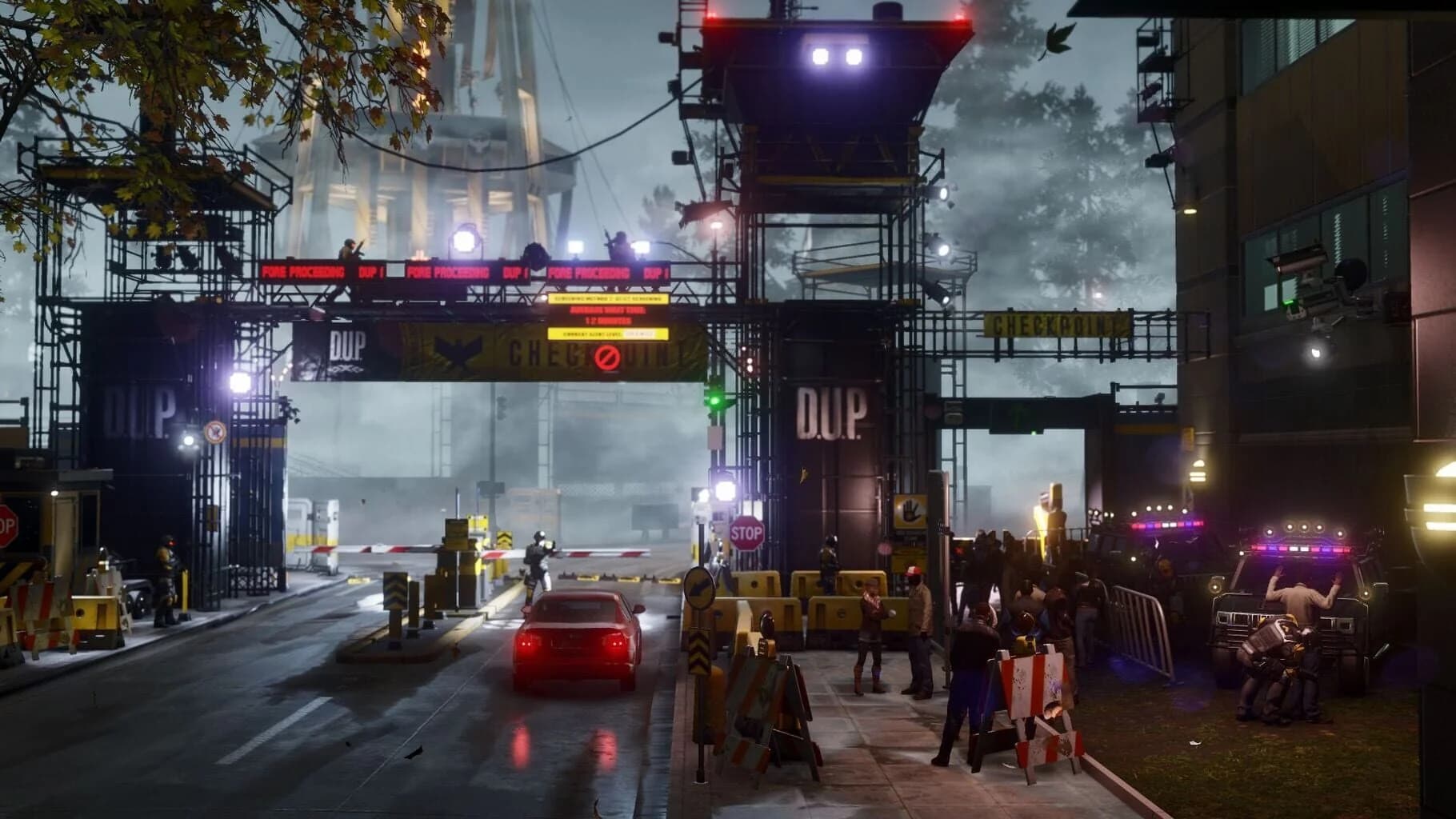 Delsin facing off against DUP soldiers in action