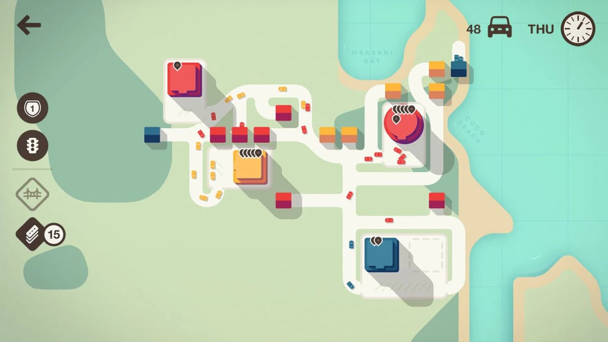 Screenshot from Mini Motorways