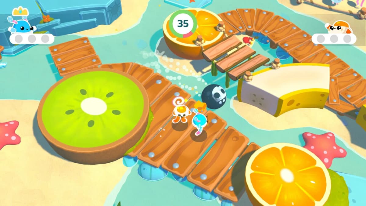 Players vault and dash through a stylized ChaseTag arena loaded with obstacles