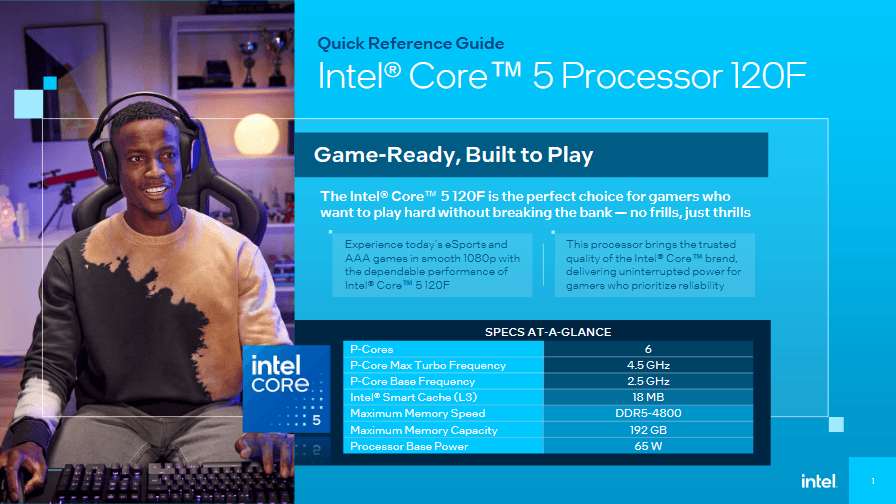 Intel Unveils $99 Core i5-120F: A DDR5-Only Six-Core Chip
