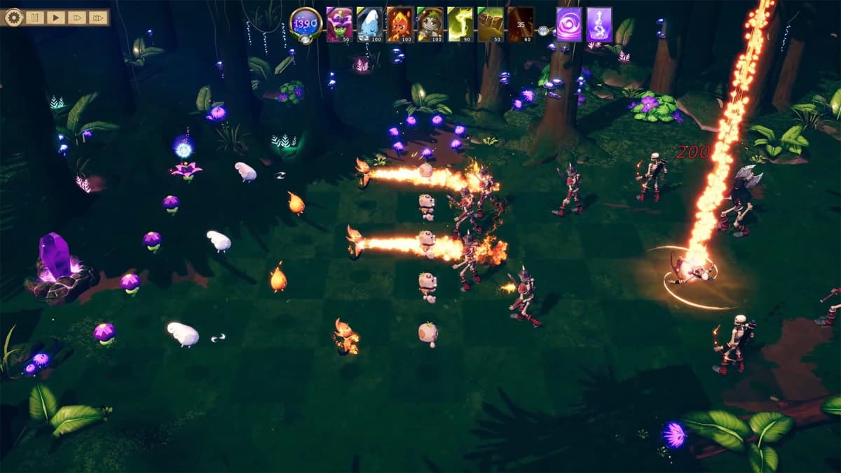 Wide shot of a Riftbound table setup with booster packs and several champion decks.