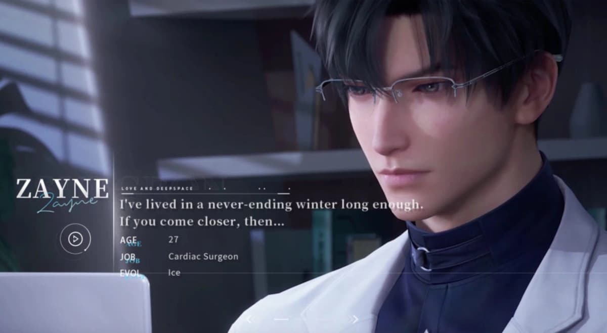 Screenshot from Love and Deepspace