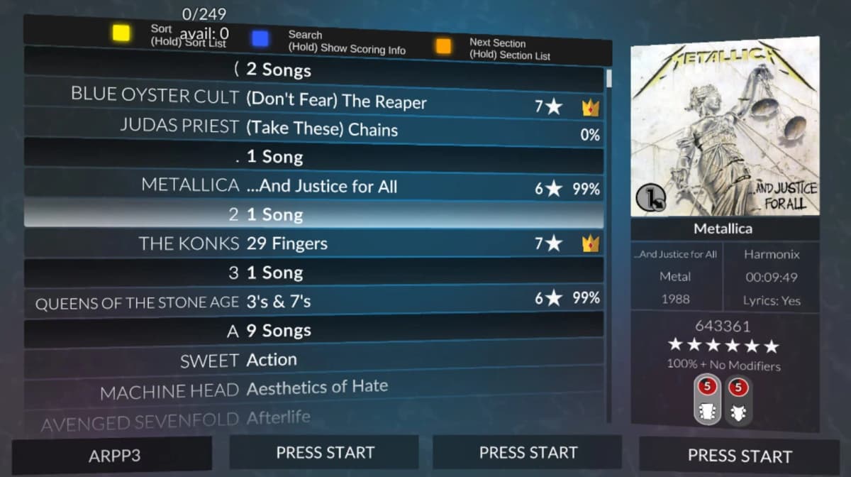 Screenshot from Clone Hero