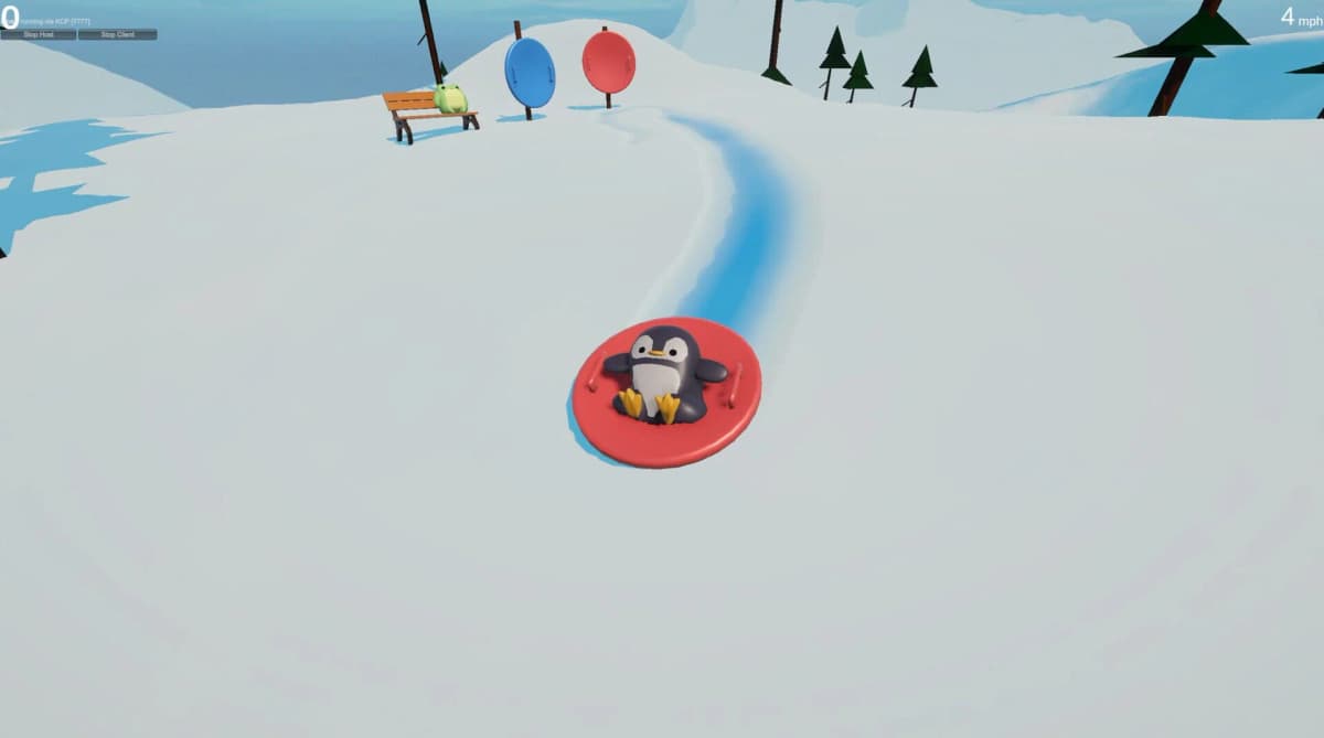 Screenshot from Sledding Game