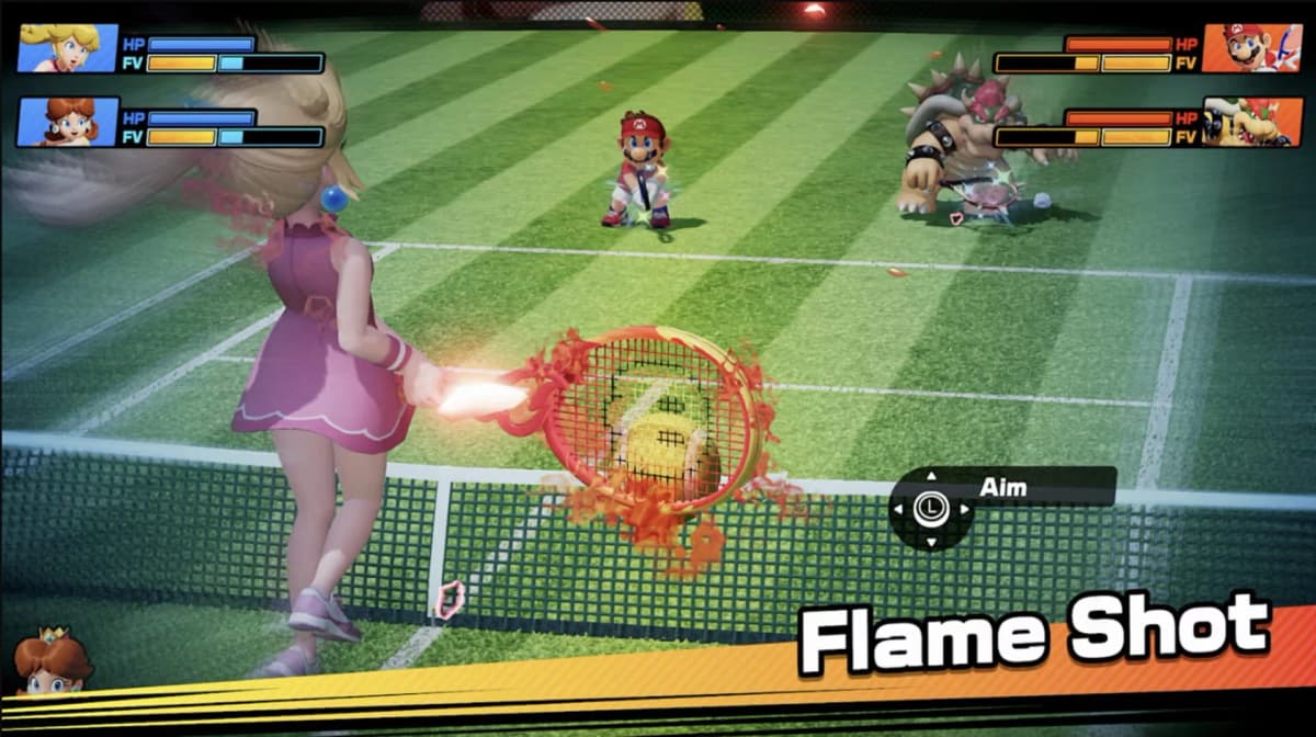 Screenshot from Mario Tennis Fever