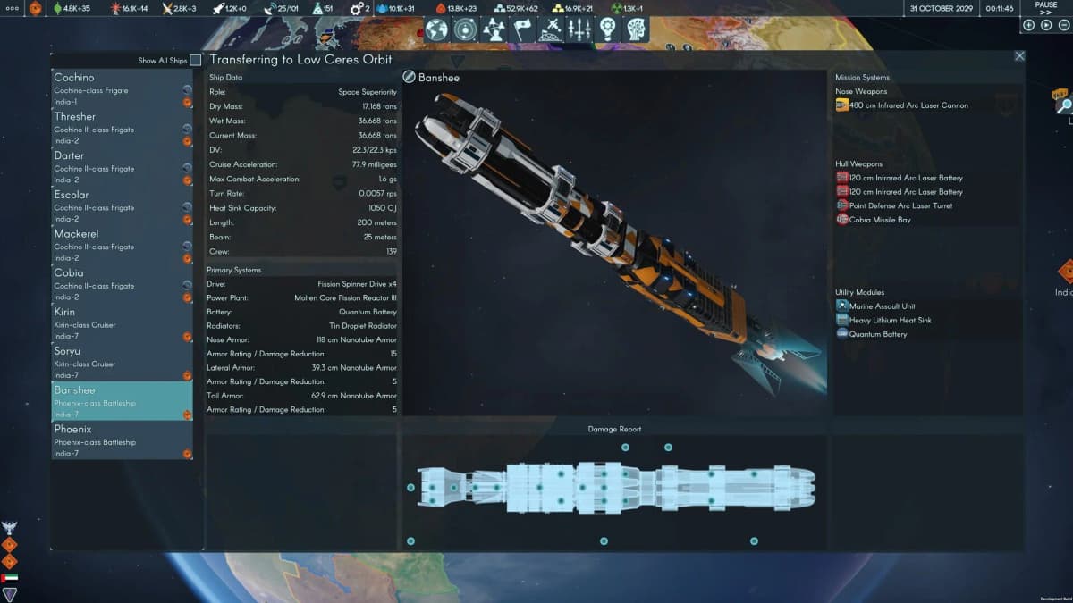 Screenshot from Terra Invicta