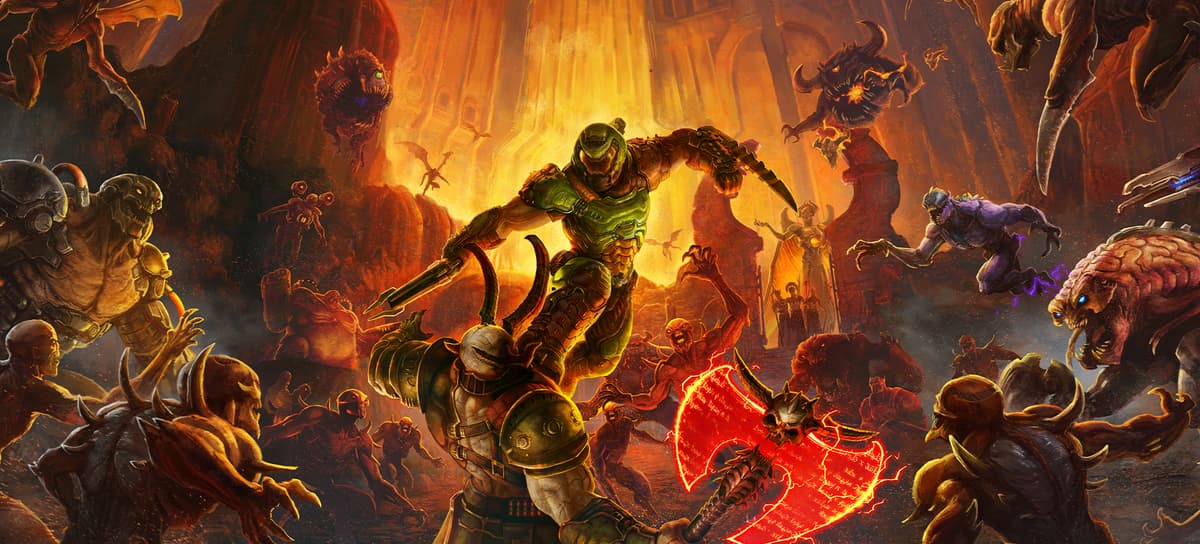 DOOM Eternal – pure FPS adrenaline for less than a takeaway – trailer / artwork