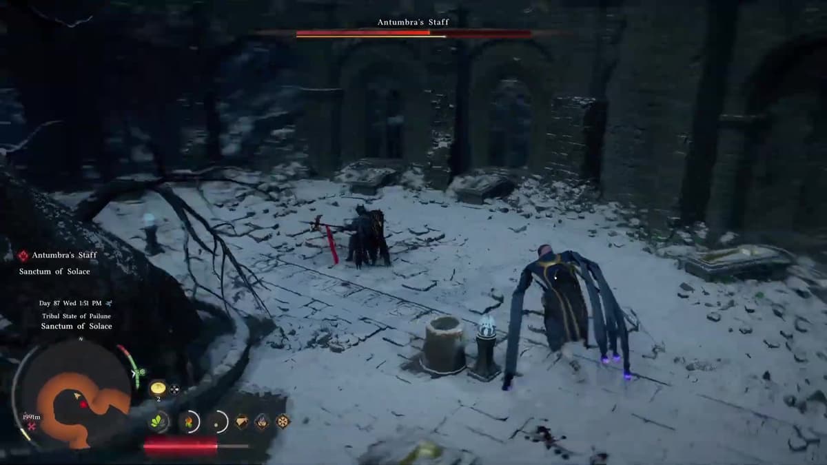 Antumbra's Staff boss fight in the Sanctum of Solace in Crimson Desert