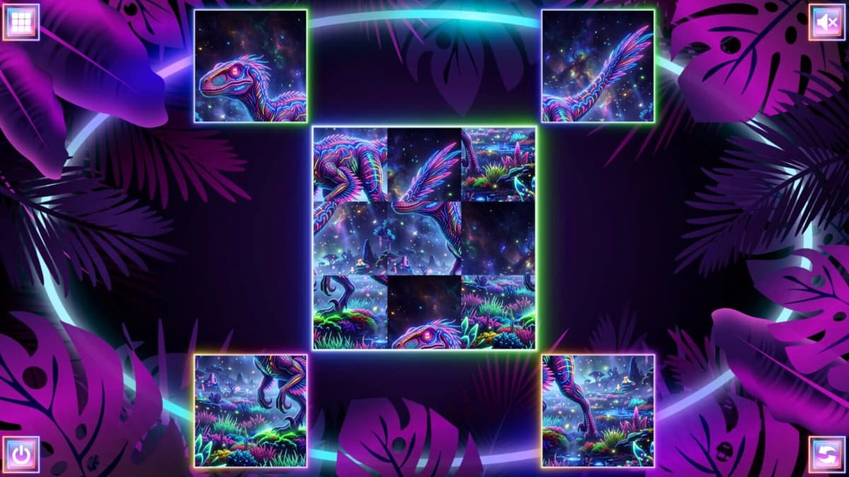 Screenshot from Neon Fantasy: Dinosaurs