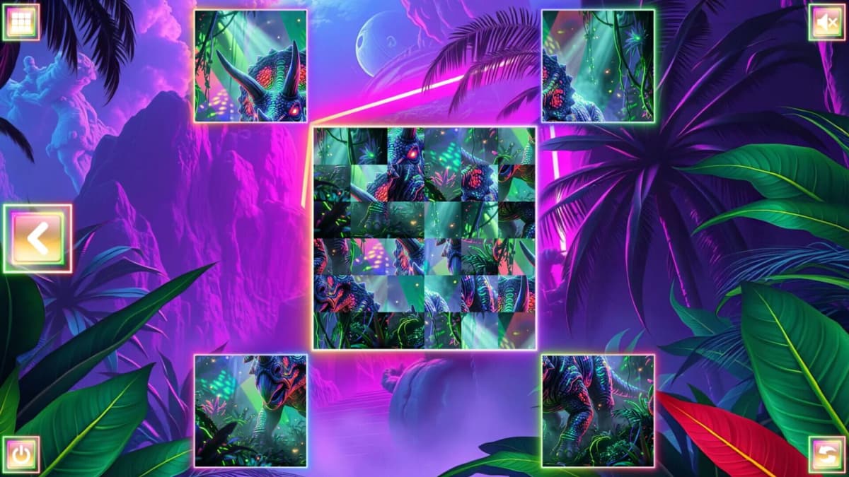 Screenshot from Neon Fantasy: Dinosaurs