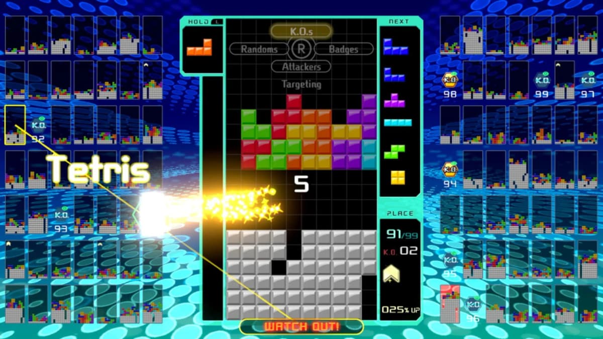 Screenshot from Tetris 99