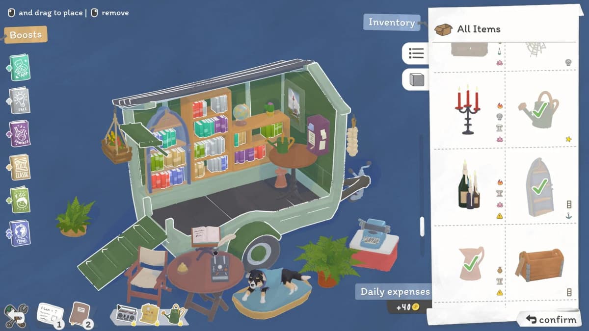Screenshot from Tiny Bookshop