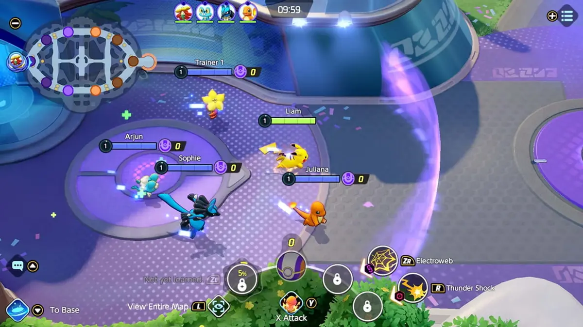 Screenshot from Pokémon Unite