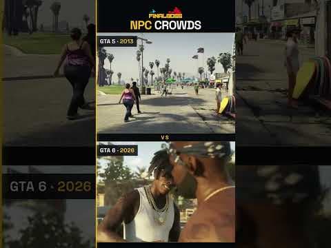 GTA 5 vs GTA 6 — NPC Crowds, 13 Years Apart