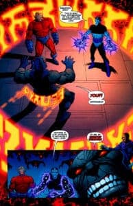 The Anti-Life Equation appearing as fiery alien letters.