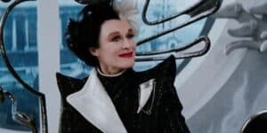 Glenn Close as Cruella in the old live-action remakes.