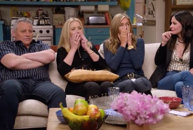 The cast watch the take where Matt Le Blanc dislocated his shoulder